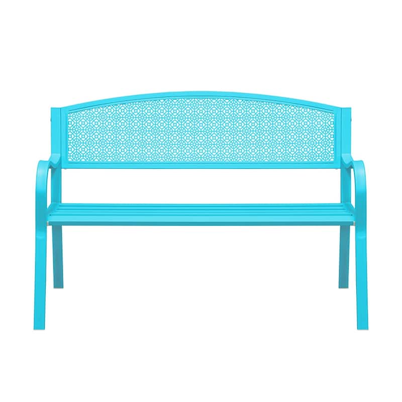 Maypex 2-Person Metal Outdoor Garden Bench