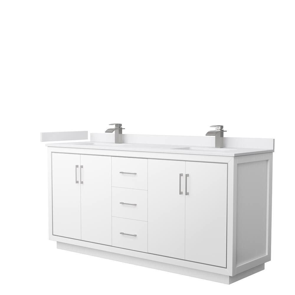 Icon Double Vanity Set, Cultured Marble Top, No Mirror