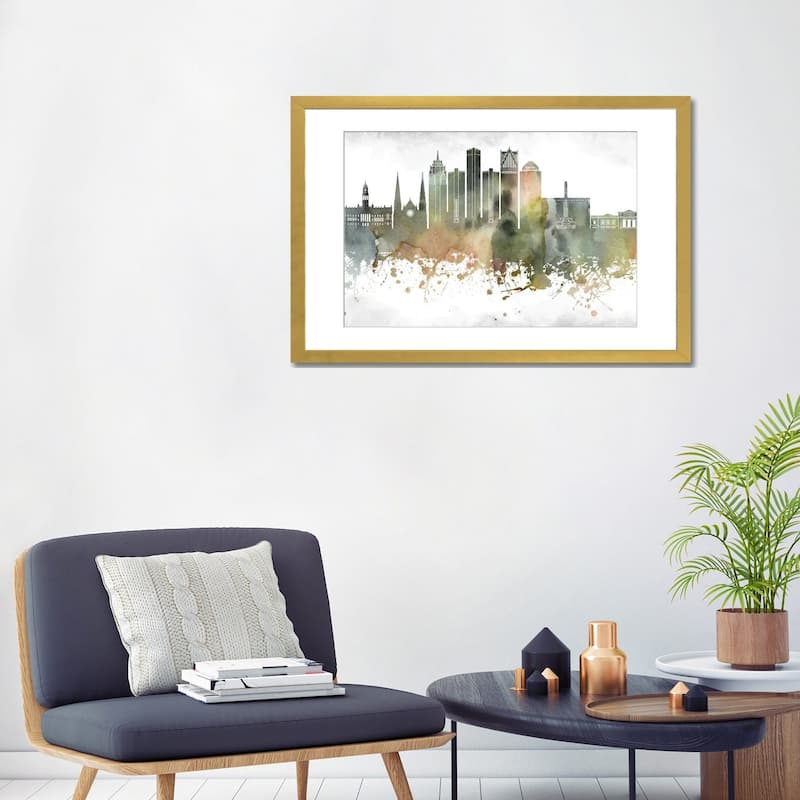 iCanvas "Detroit Skyline" by WallDecorAddict