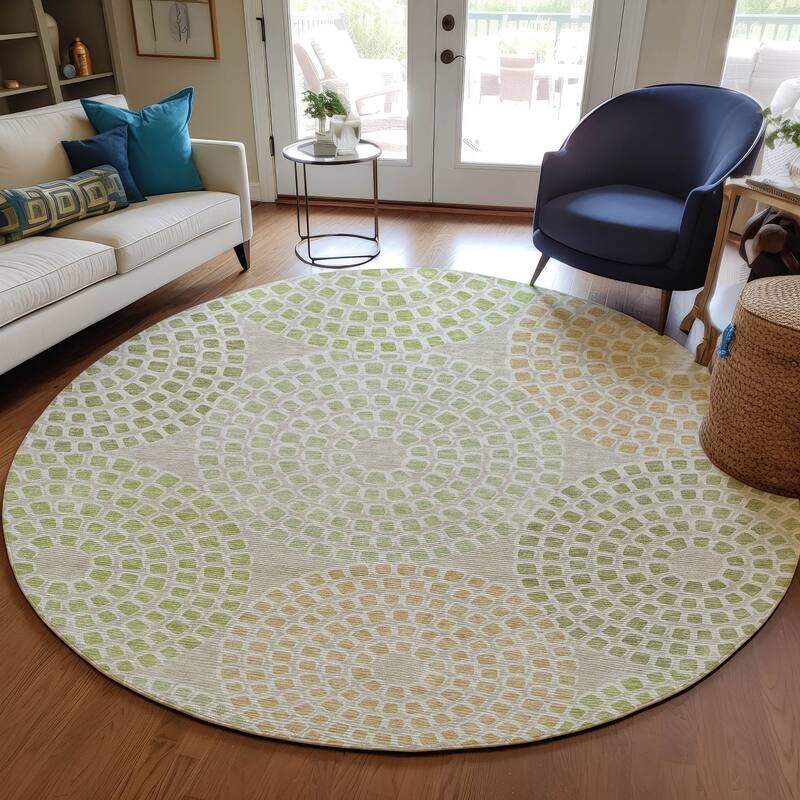 Machine Washable Indoor/ Outdoor Chantille Contemporary Rug