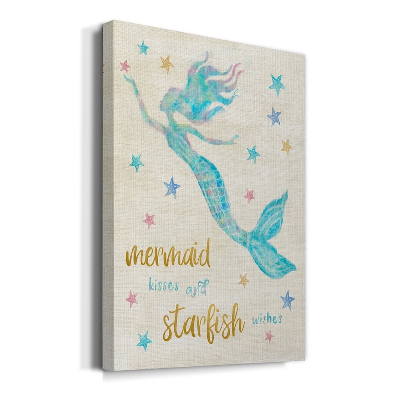Mermaid Kisses Premium Gallery Wrapped Canvas - Ready to Hang