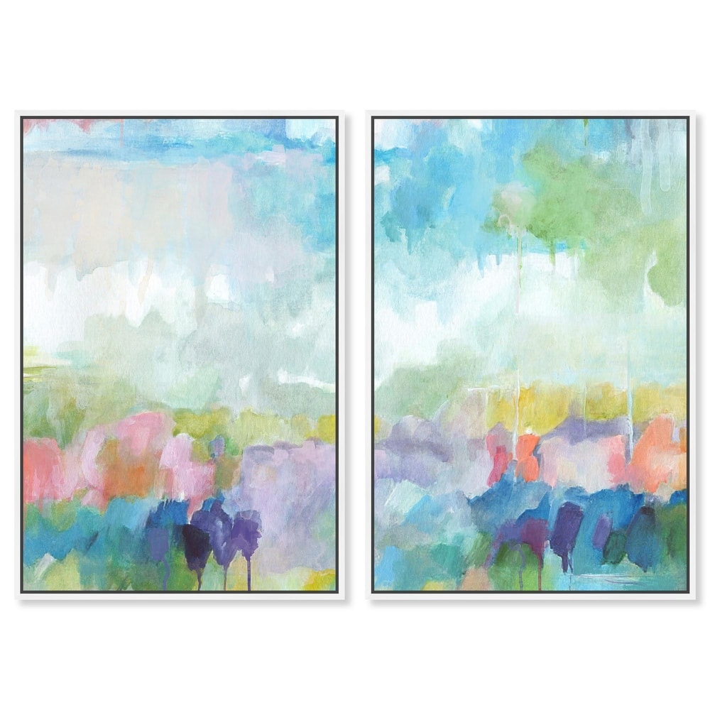 Harmonic Greens Canvas Set of 2 by Art Remedy