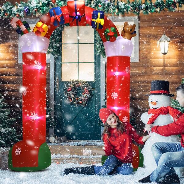 Shop Costway 10 Inflatable Christmas Decoration Stocking Archway