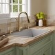 preview thumbnail 32 of 82, Karran Drop-In Quartz 33 in. 1-Hole Single Bowl Kitchen Sink Kit