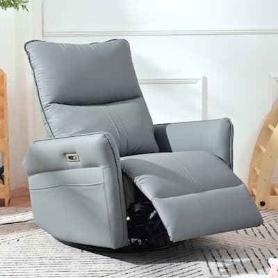 270 Degree Modern Nursery Swivel Rocking Recliner Chair