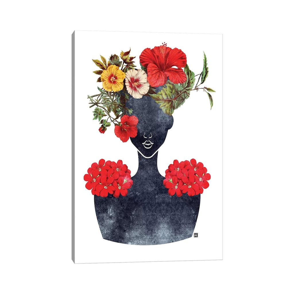 iCanvas "Flower Crown Silhouette I" by Tabitha Brown Canvas Print