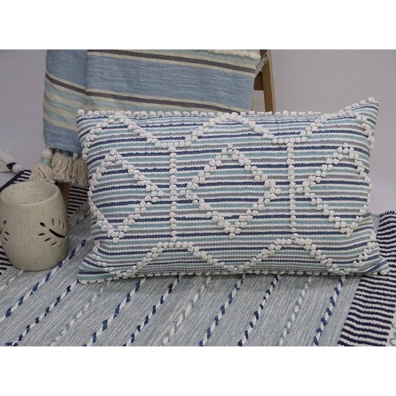 Vibhsa Modern Handwoven 14"X 24" Throw Pillow