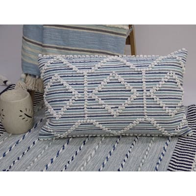 Vibhsa Modern Handwoven 14"X 24" Throw Pillow