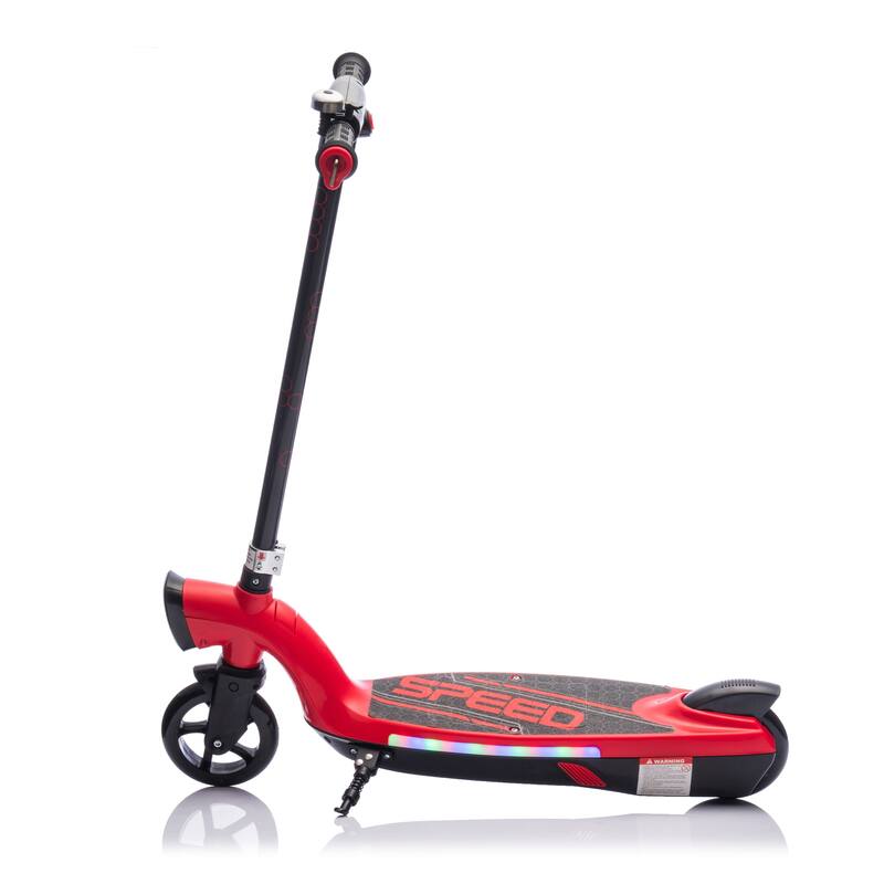 Kids Ride On Electric Scooter With Kickstand,Scooter Bell, Faster Speed And Longer Usage Time, bRear Brake, Wider Pedal