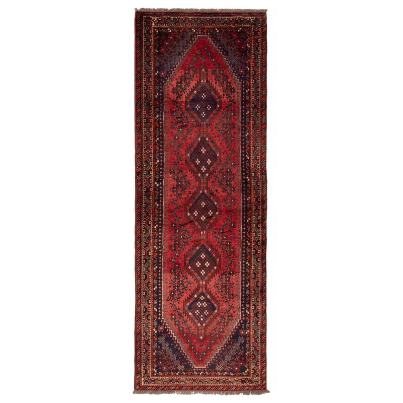 ECARPETGALLERY Hand-knotted Melis Vintage Red Wool Rug - 3'4 x 9'5 - Red - 3'4 x 9'5