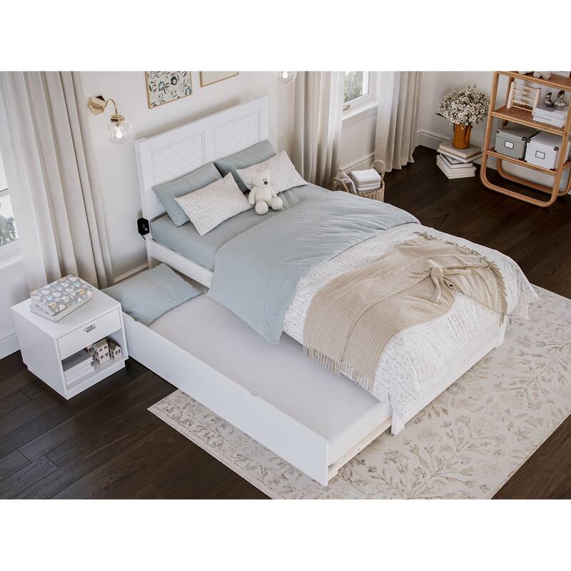 AFI, Canyon Platform Bed with Matching Footboard & Trundle