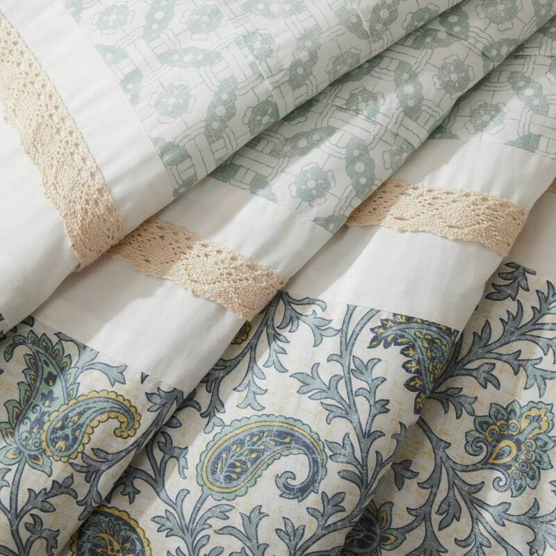 Madison Park Vanessa 9 Piece Cotton Percale Comforter Set