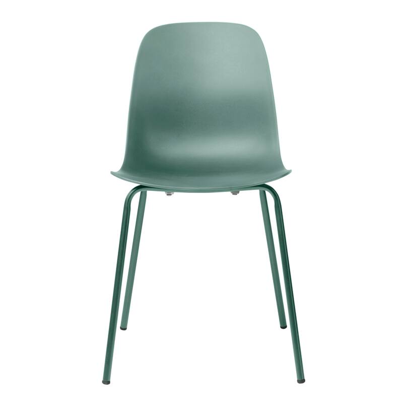 Rye Studio PVC Chairs with Matching Steel Legs, Set of 2
