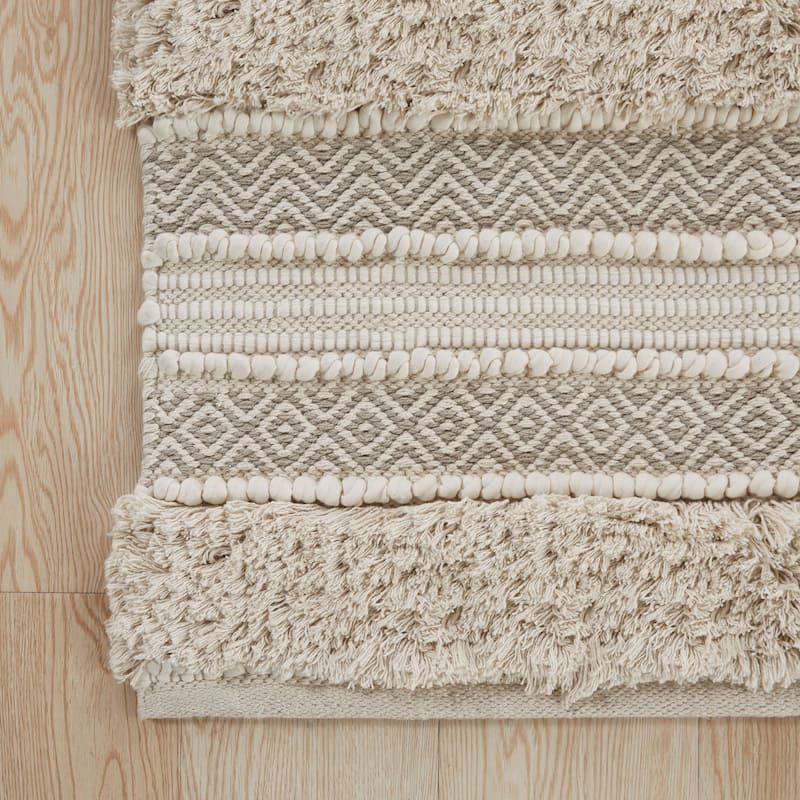 INK+IVY Asher Woven Texture Stripe Bath Rug