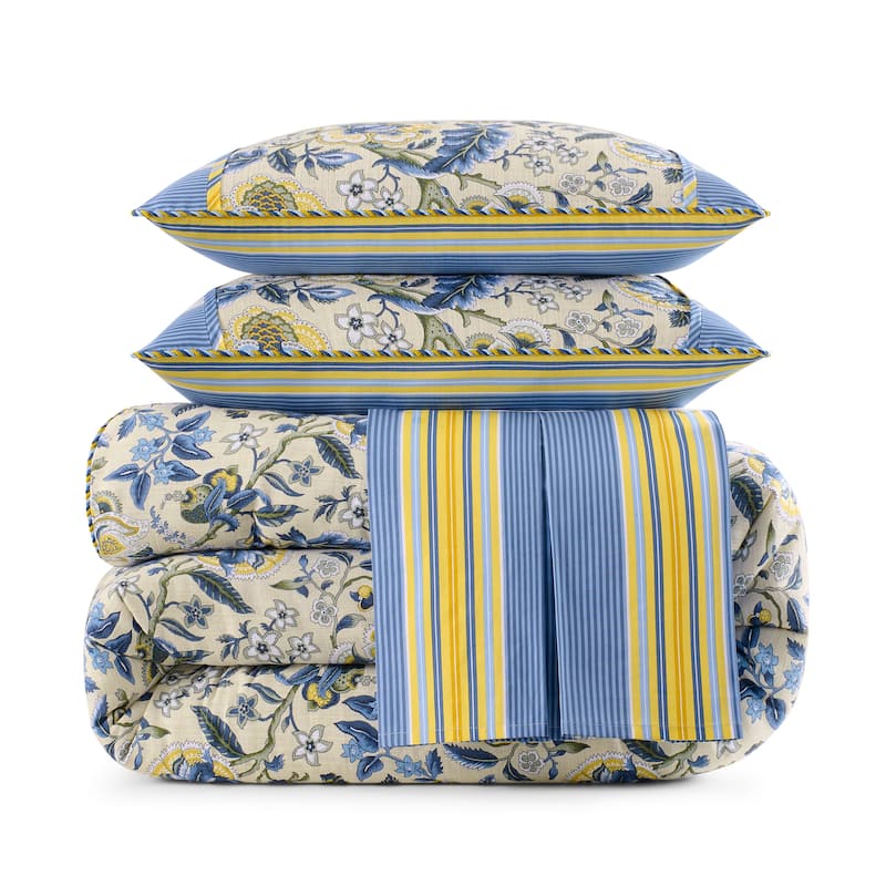 Waverly Stonington 4 Piece 100% Cotton Comforter Set