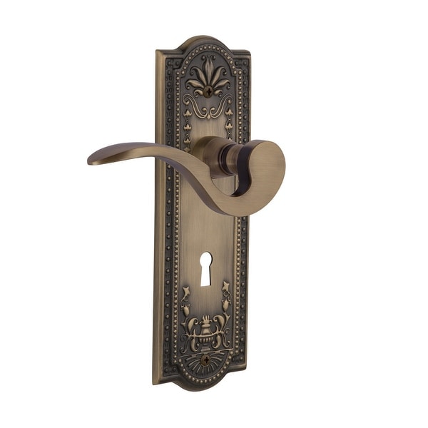 Nostalgic Warehouse MEAMAN_SD_KH_RH Manor Right Handed Non-Turning One-Sided Door Lever with Meadows Rose and Decorative