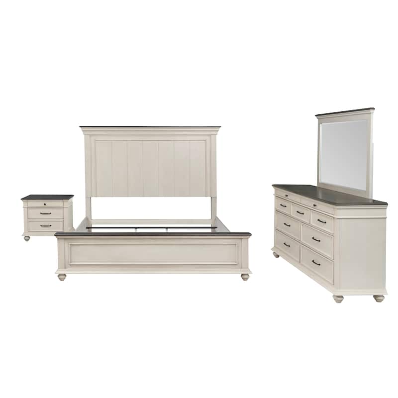 Ellington 4PC King Bedroom Set White