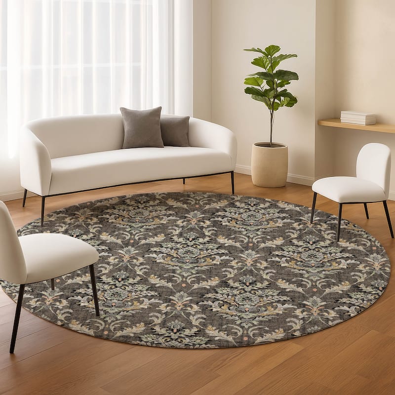Machine Washable Indoor/ Outdoor Traditional Marrakesh Chantille Rug