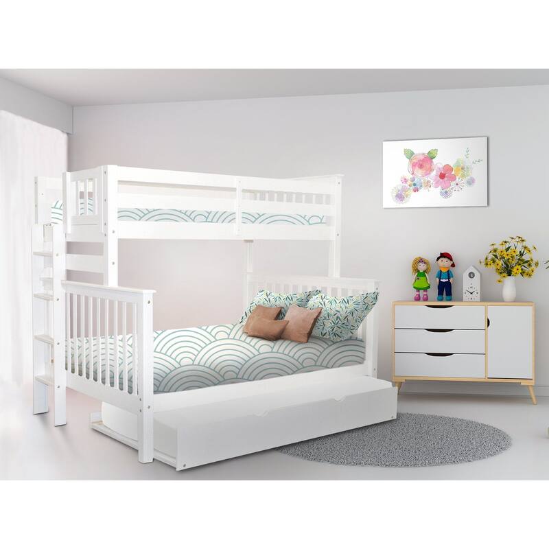 Taylor & Olive Trillium Twin over Full Bunk Bed Ladder, Twin Trundle