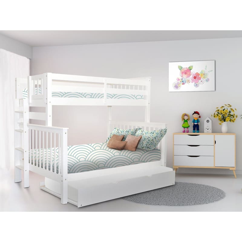 Taylor & Olive Trillium Twin over Full Bunk Bed Ladder, Twin Trundle