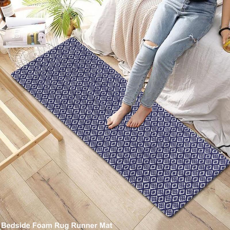 Anti-Fatigue Kitchen/Bathroom/Bed side Mat Hand Woven Runner Rug Cushioned Cotton Mat 18x48'' - 18''x48''