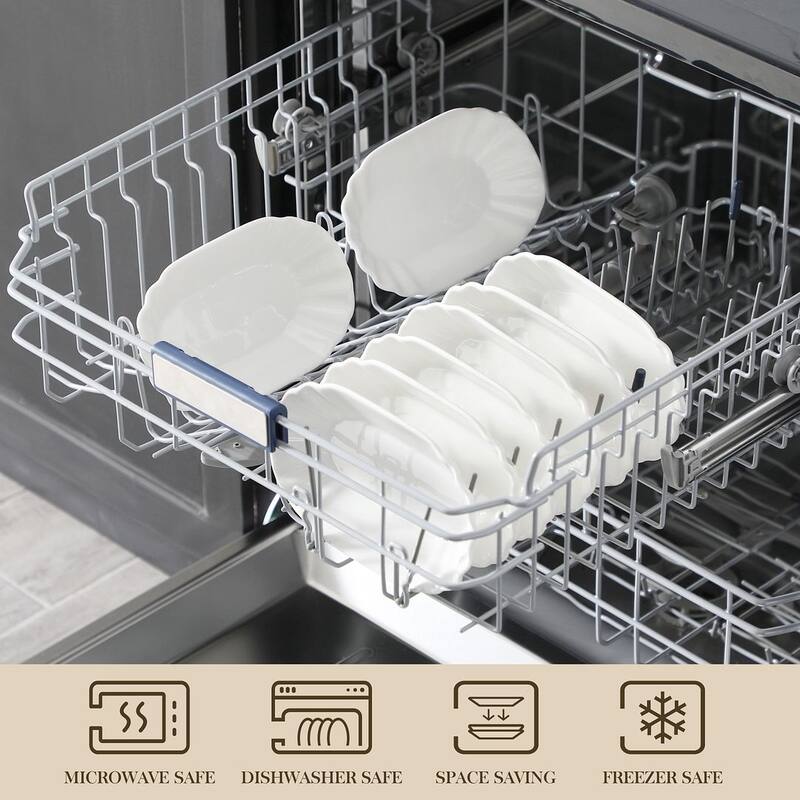 MALACASA Series Regular 7.8-Inch Porcelain Serving Dishes