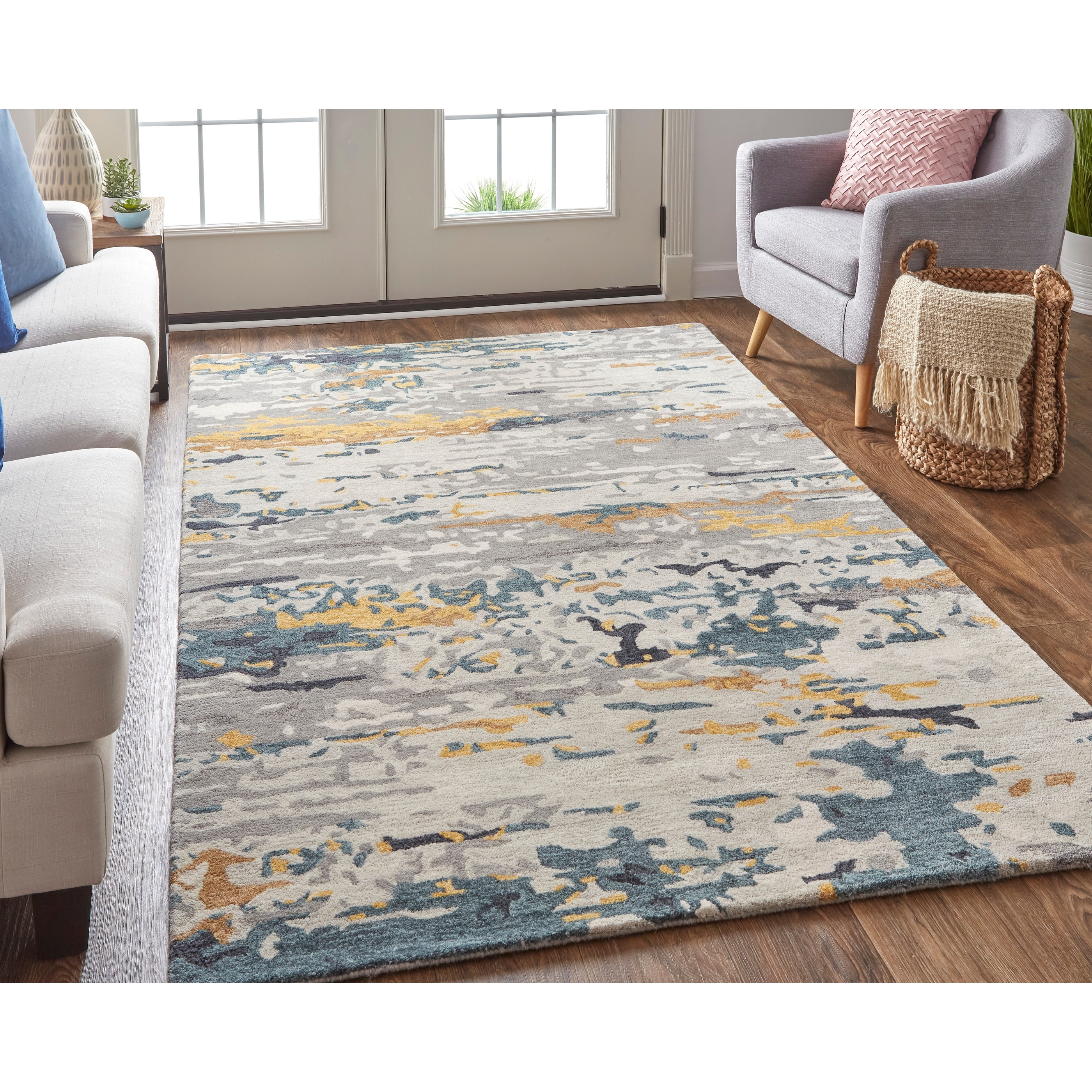 Grand Bazaar Calista Hand Tufted Abstract Modern Area Rug