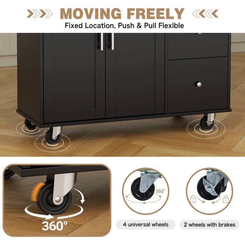 Futzca Storage Kitchen Island Cart