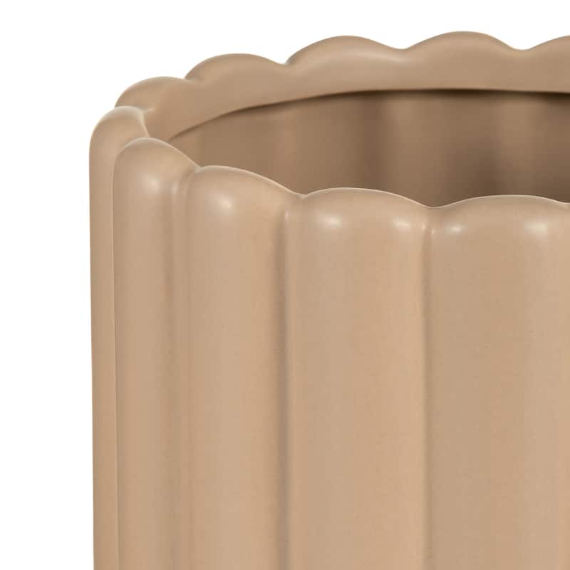 Sagebrook Home Chic Sculpted Ribbed Vase Set of 2