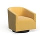 preview thumbnail 5 of 30, Copper Grove Pregrada Wood-base Swivel Chair Yellow
