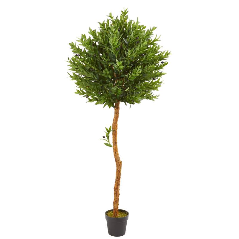 5.5' Olive Topiary Artificial Tree UV Resistant (Indoor/Outdoor) 65