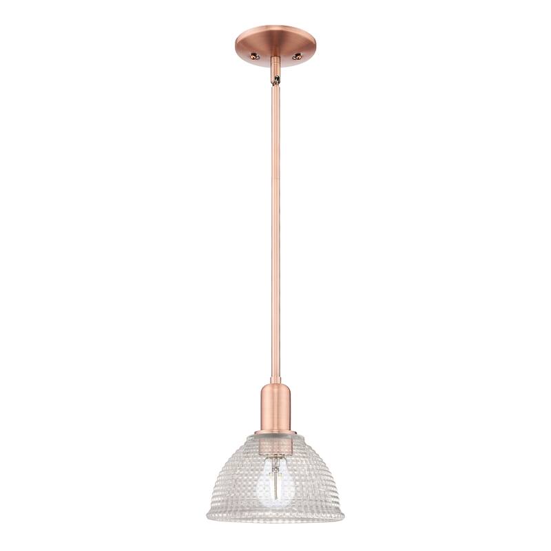 Innovations Lighting Endless Possibilities Arcadia - Arietta - 1 Light 8" Stem Hung Mini Pendant - Antique Copper