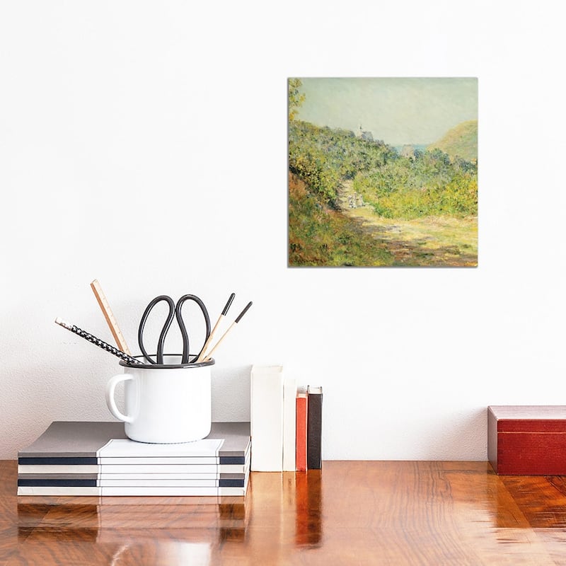 iCanvas "Aux Petites Dalles, 1884 " by Claude Monet Canvas Print - 12x12x0.75