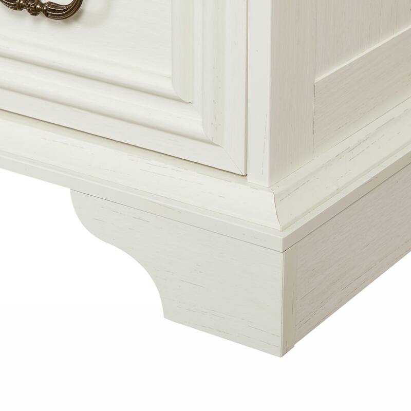 Farmhouse Modern 7-Drawer Horizontal Dresser, Vintage Design, Storage Dressers Organizer for Bedroom, Living Room