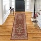 preview thumbnail 63 of 119, Miranda Haus Traditional Oriental Floral Medallion Indoor Area Rug 2'7" x 8' - Red