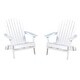preview thumbnail 41 of 71, Hanlee Outdoor Rustic Acacia Wood Folding Adirondack Chair (Set of 2) by Christopher Knight Home
