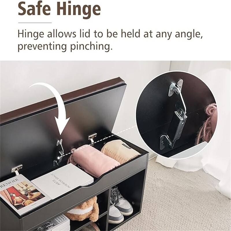 Shoe Storage Bench with Cover 2-Tier 39 Inches - 11.81"D x 39.4"W x 17"H