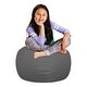 preview thumbnail 88 of 193, Kids Bean Bag Chair, Big Comfy Chair - Machine Washable Cover 27 Inch Medium - Heather Gray