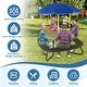 preview thumbnail 3 of 6, 8 Person Kids Picnic Table Metal Frame Adjustable Removable Umbrella