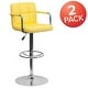 preview thumbnail 70 of 103, Quilted Vinyl Adjustable Chrome Bar Stool (Set of 2)