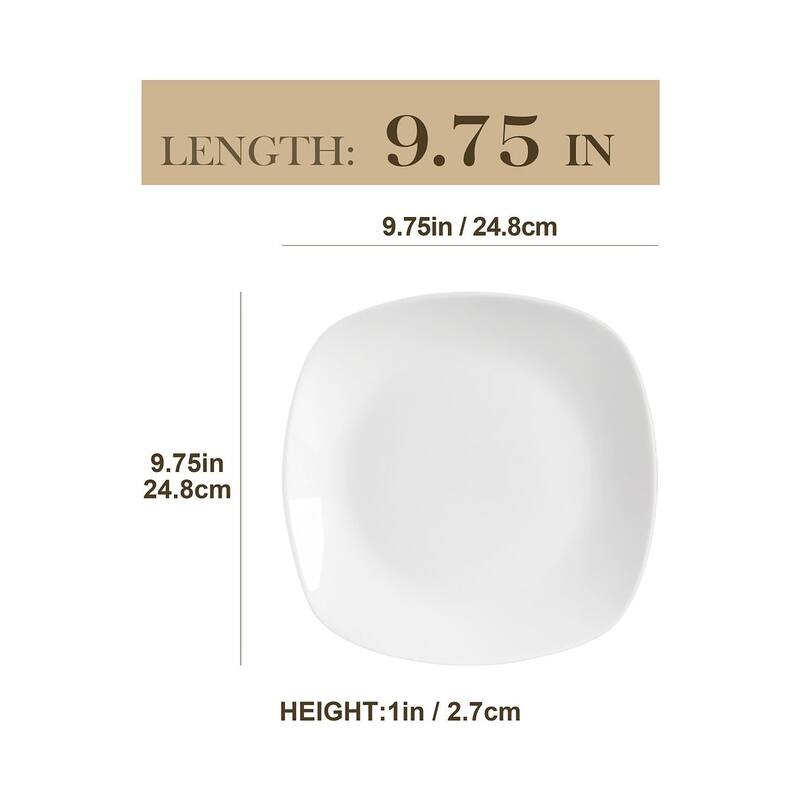 MALACASA Elisa Porcelain 6-Piece Dinner Plates