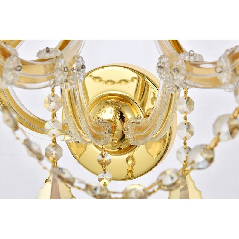 Fleur Illumination Collection Wall Sconce D:22in H:27in E:15.5in Lt:7 Gold Finish