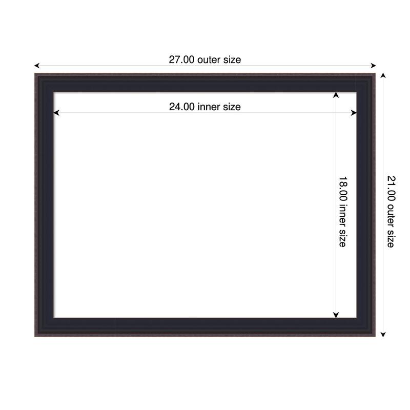 Havana Black Bronze Framed Dry Erase Magnetic Board - 27 x 21 in