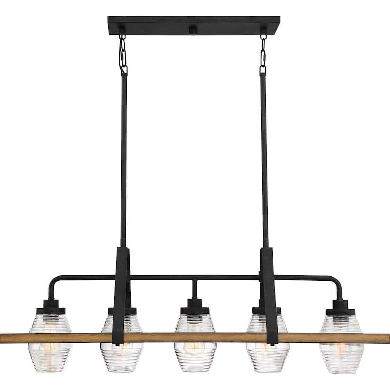 Guilford 5-Light Island Chandelier in Grey Ash
