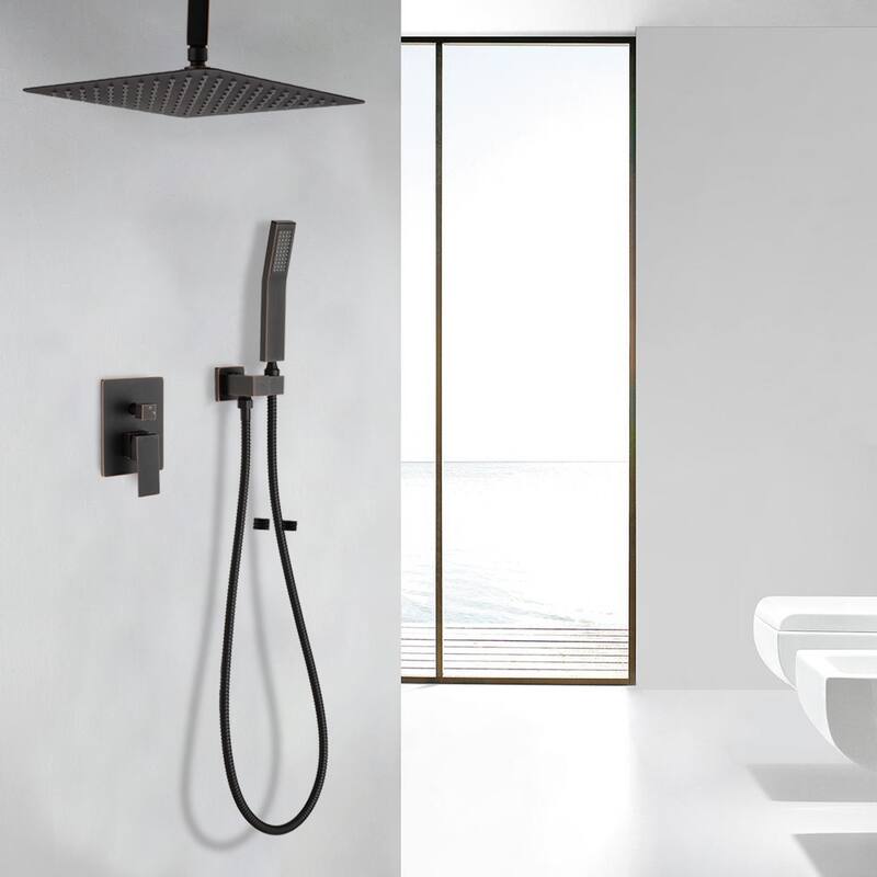 Proox 16" Rainfall Shower Head with Handheld, Shower Faucet Set for Bathroom - 16 inch
