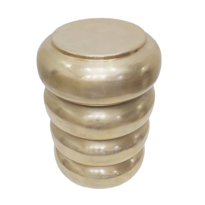 Metal Aluminum Sculptural Accent Table Savoir Trend - 20" Bronze - 14" x 14" x 20"