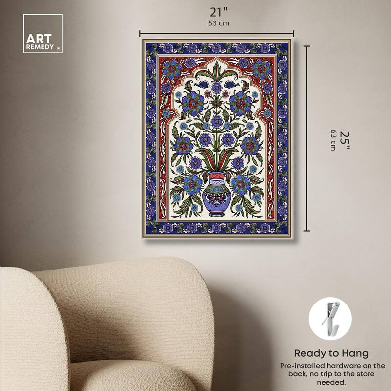 Royal Vase Bloom Canvas by Art Remedy
