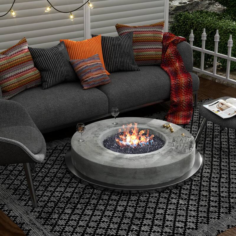 Blazeen Indoor Outdoor Firepit Fireplace Glass