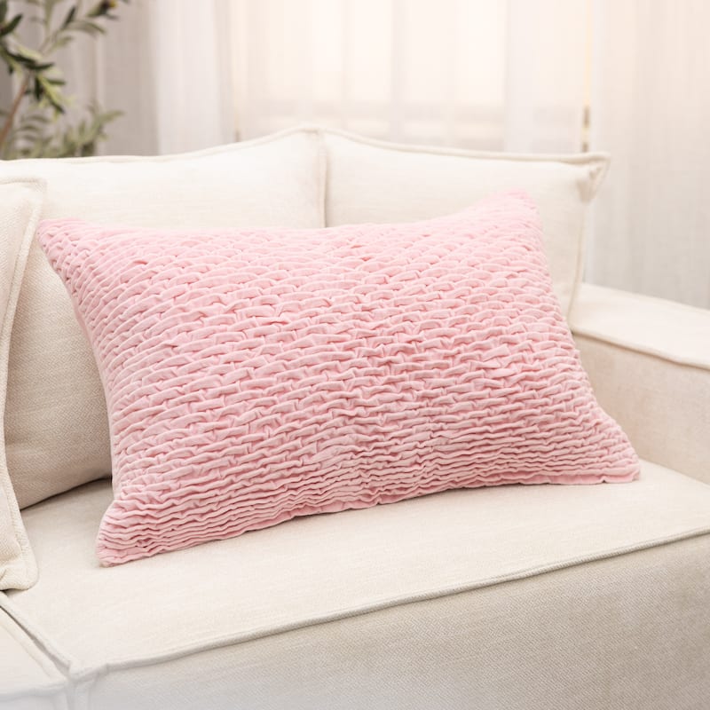 Tressie Hot Pink Cotton Large Bolster Pillow