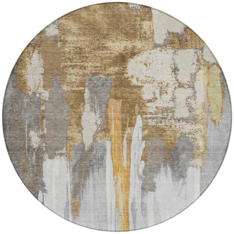 HomeRoots Abstract Transitional Rectangle Outdoor Rug